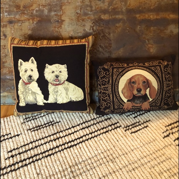 Adorable accent white Scotty pupper pillow - Picture 3 of 6
